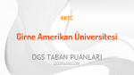 DGS Girne Amerikan Üniversitesi 2021 Taban Puanları