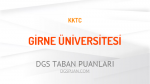 DGS Girne Üniversitesi 2021 Taban Puanları