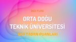 DGS Orta Doğu Teknik Üniversitesi 2022 Taban Puanları